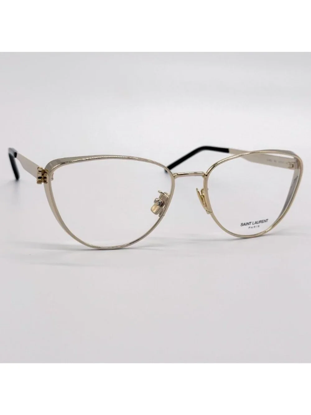 NEW SAINT LAURENT EYEGLASSES SLM92 004 WOMEN CAT EYE GOLD EYEWEAR SL M92
